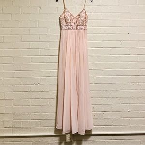 Light pink prom dress